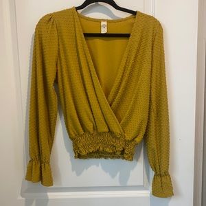 Mustard yellow long sleeve top